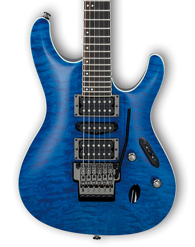 Ibanez S6570Q-NBL Natural Blue S Prestige 6 String Electric Guitar with Case S6570QNBL