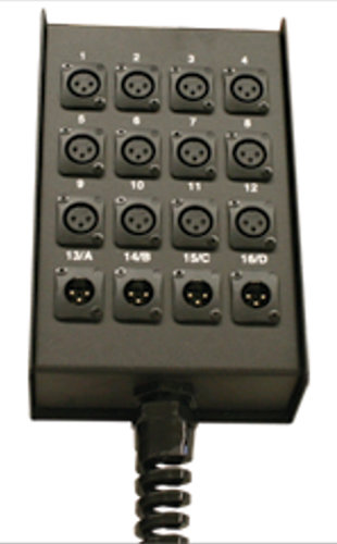 RapcoHorizon Music S6BPPR 6-Channel Pre-Punched All Microphone Snake Box with Strain Relief S6BPPR