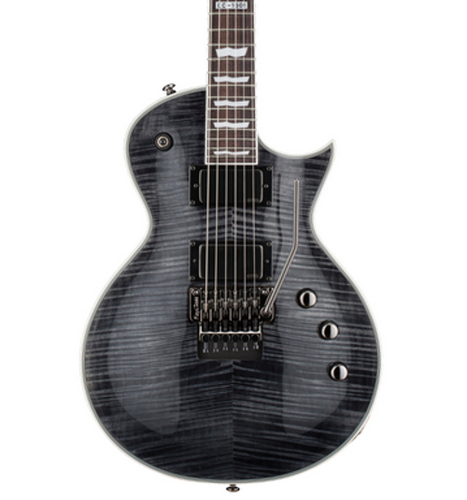 ESP Guitars LTD EC-1001FR Electric Guitar, See-Thru Black LEC1001FRSTBLK