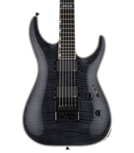 ESP Guitars LTD MH-1000 EverTune Electric Guitar, See-Thru Black LMH1000ETFMSTBLK