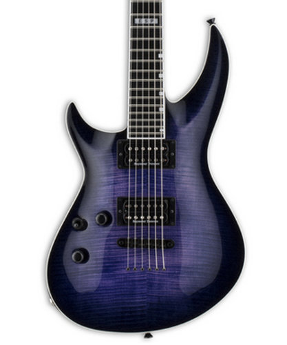 ESP Guitars E-II Horizon-III LH Left-Handed Electric Guitar, Reindeer Blue EIIHOR3FMRDBLH