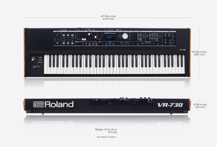 Roland V-Combo VR-730 Live Performance Keyboard 73-Key Portable Performance Keyboard