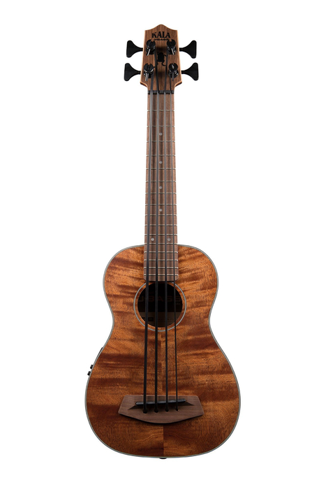 Kala UBASS-EM-FS U-Bass Exotic Mahogany Fretted Bass Ukulele With Case