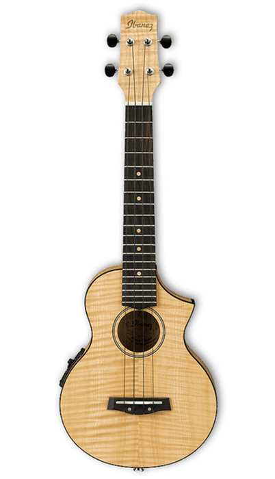 Ibanez UEW12E Open Pore Natural UEW Series Acoustic/Electric Cutaway Concert Ukulele With UK-300T Preamp