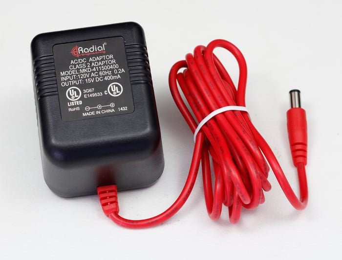Radial Engineering R15DC-US 15V 400mA Power Supply for Tonebone/X-Amp/J33 R15DC-US
