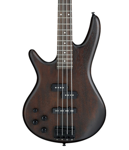 Ibanez GSR200BLWNF 4-String Left-Handed Electric Bass Guitar, Walnut Flat Finish