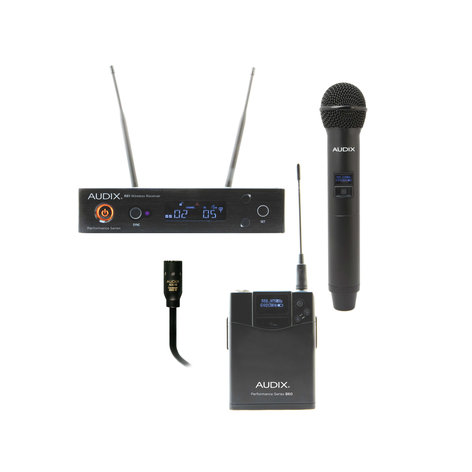 Audix AP61OM2L10 Receiver with HH Mic / Transmitter + Lavalier Mic & Bodypack AP61OM2L10