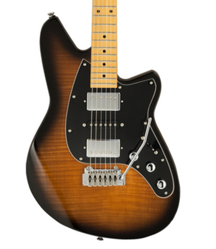 Reverend Guitars Gil Parris Signature Solid Body Electric Guitar with Coffee Burst Flame Maple Finish GP