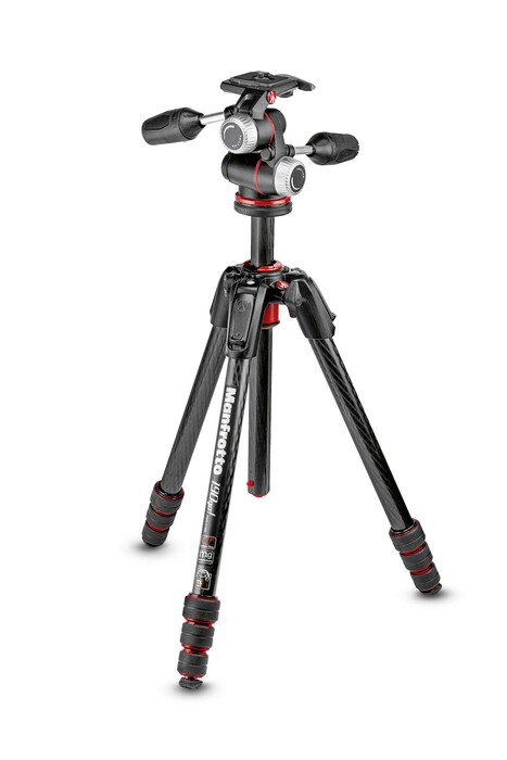 Manfrotto MK190GOC4-3WX 190go! MS Carbon Tripod Kit 4-Section With XPRO 3-Way Head