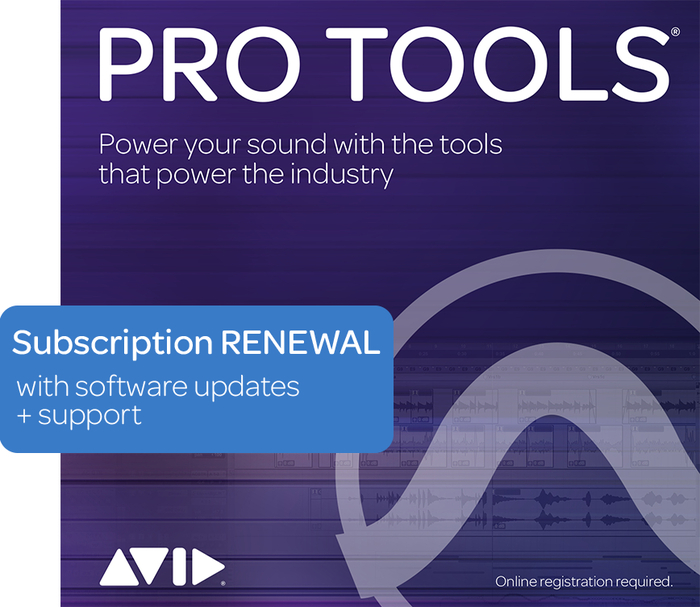 Avid Pro Tools 1-Year Subscription Renewal (Box) 12-Month Annual Subscription License, Renewal