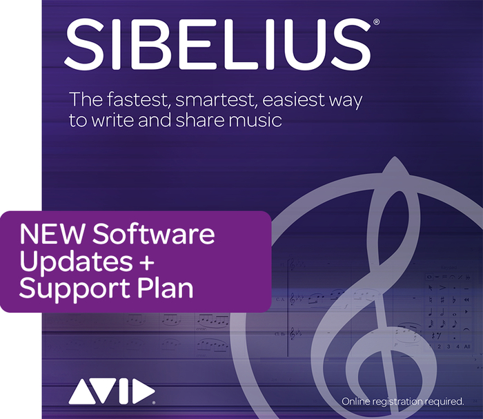 Avid Sibelius 1-Year Updates Plus Support Plan 12-Month Upgrades Plus Support For Perpetual License, New