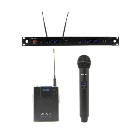 Audix AP42C2BPA R42 2-Channel Receiver with OM2 HH Transmitter & B60 Bodypack. AP42C2BPA