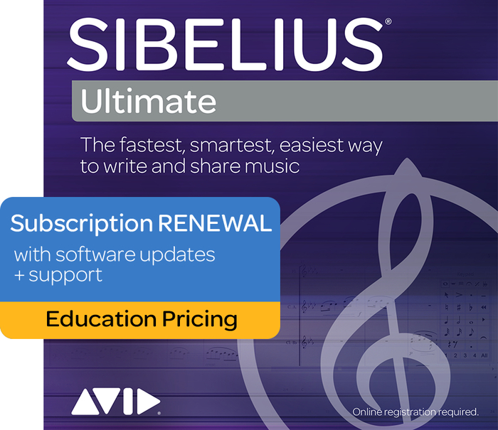 Avid Sibelius Ultimate 1-Year Subscription 12-Month Annual Subscription License, New
