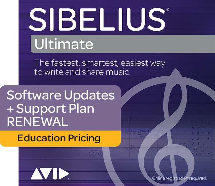 Avid Sibelius Ultimate 1-Year Updates Plus Support Plan - EDU For Education / Academic Institutions, New