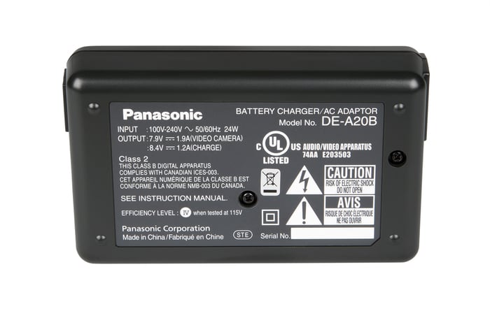 Panasonic DE-A20BC AC Adapter For AG-HPX170 (No Cord)