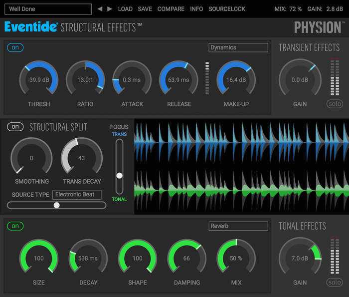 Eventide PHYSION Physion [DOWNLOAD] Multi-Effects Plug-in, Transient/Tonal Separation