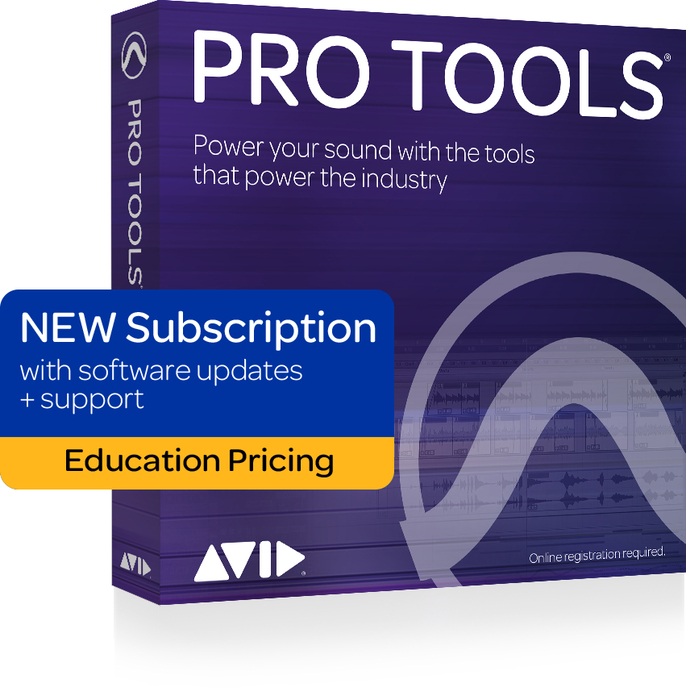 Avid Pro Tools 1-Year Subscription - EDU S/T (Box) 12-Month License For Education / Academic Students / Teachers, New