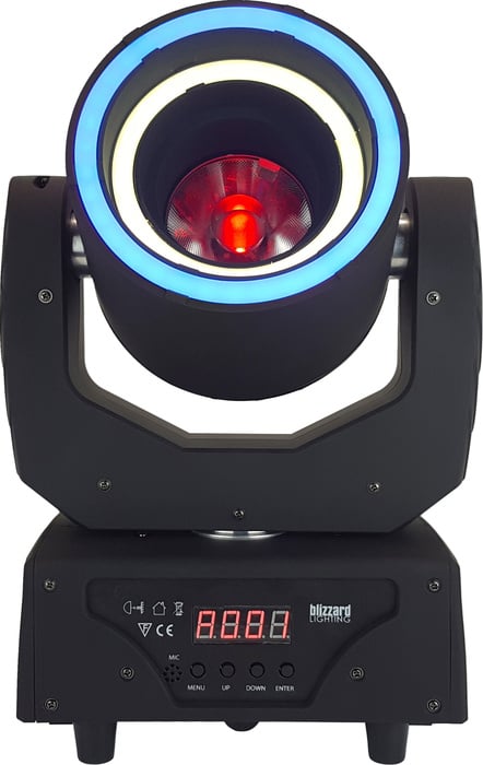 Blizzard Hypno Beam 60W RGBW LED Moving Head Beam With 2 LED Effect Rings