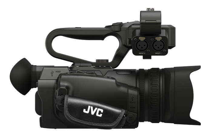 JVC GY-HM250U 4K CAM UHD Streaming Camcorder With  Lower-Third Graphic Overlays