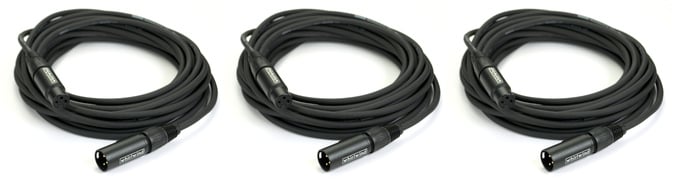 Whirlwind MK425-PK3-K Microphone Cable Bundle With 3 MK425 XLR Microphone Cables