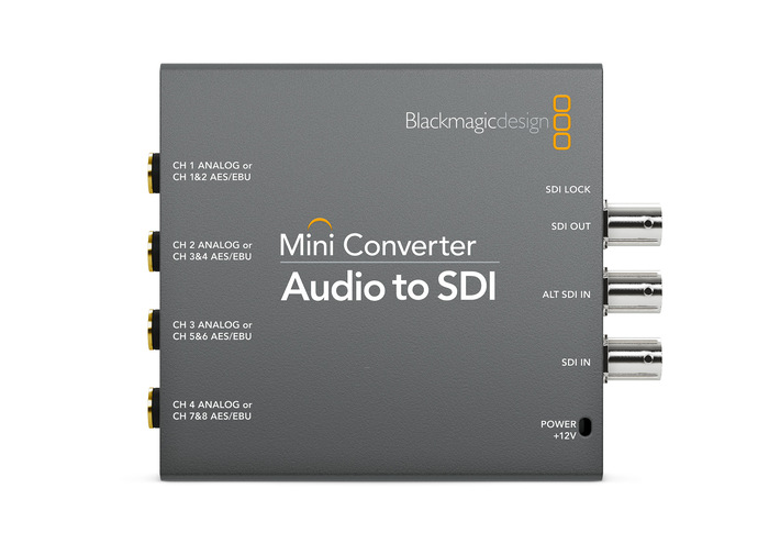 Blackmagic Design Mini Converter Audio to SDI 4x 1/4" Audio Input To 1080p 3G/HD/SD-SDI Embedder And Converter