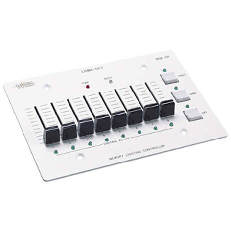 Leviton N0808-CP0 Remote Memory Control Panel with 8 Manual Slide Controls N0808-CP0