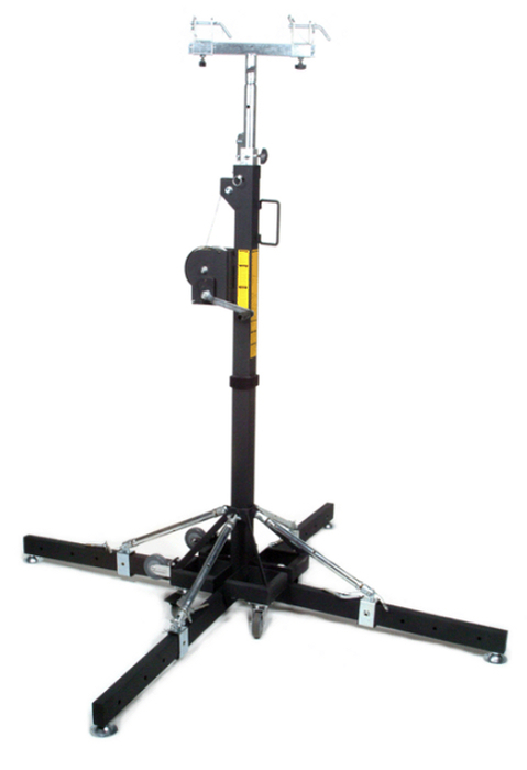 Global Truss ST-157 15.7' Medium Duty Crank Stand With Outriggers, Max Load 330 Lbs