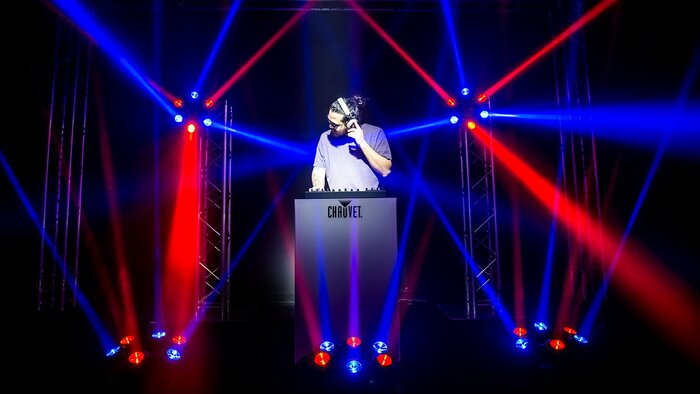 Chauvet DJ Helicopter Q6 Multi Effect LED Light With Strobe And Laser