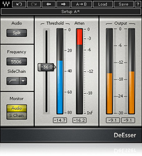 Waves DeEsser Sibilance Reduction And De-essing Plug-in (Download)