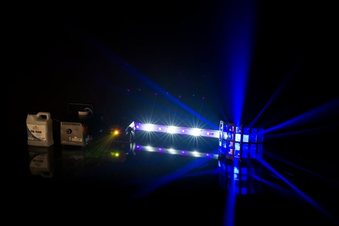 Chauvet DJ JAM Pack Gold Lighting Package With Derby Beam, Laser, Fog Machine And UV Wash / Strobe