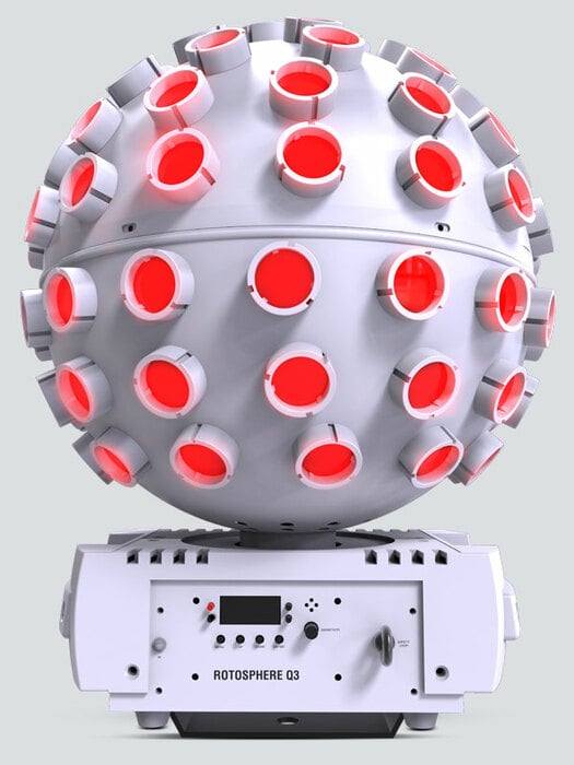 Chauvet DJ Rotosphere Q3 RGBW LED Mirror Ball Effect Simulator With White Exterior