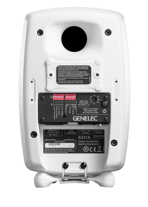 Genelec 8331AW The Ones Coaxial Smart Active Monitor, 2 X ACW LF / MDC 3.5" MF / .75" HF, White