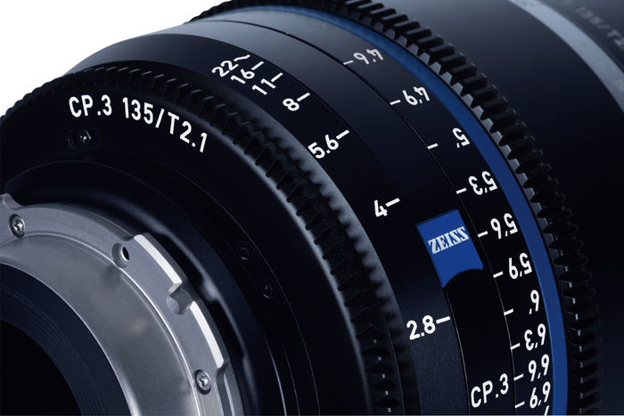 Zeiss CP3-135 CP.3 135mm T2.1 Compact Prime Lens In Feet Scale