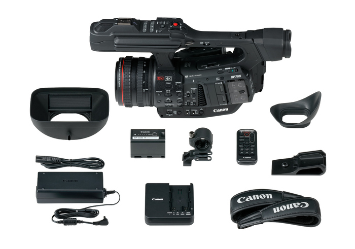 Canon XF705 4K UHD XF-HEVC H.265 Professional Camcorder With 15x Optical, 30x Digital Zoom