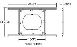 Quam SSB6 Support Bridge For BR8-2WS Baffle Only