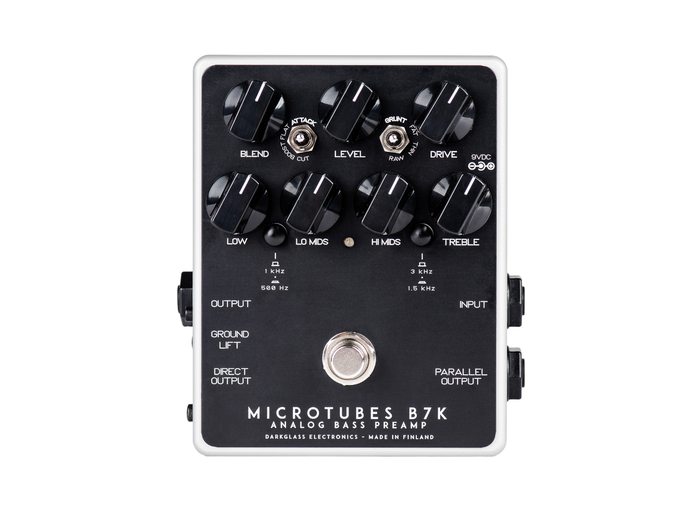 Darkglass Electronics Microtubes B7K V2 Bass Preamp Pedal With Selectable Hi And Low Mids, Overdrive, 4-Band EQ And DI