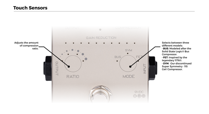 Darkglass Electronics Hyper Luminal Hybrid Compressor Hybrid Bass Compressor Pedal Using VCA And Digital Side Chain Compression