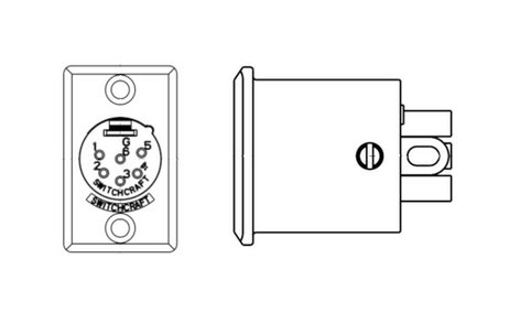 Switchcraft D6M 6-pin XLRM D Series Panel Mount Connector