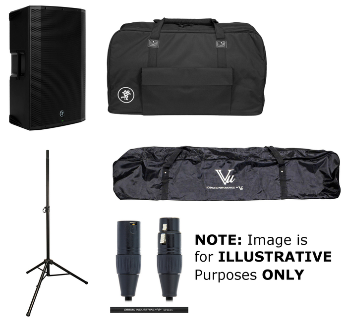 Mackie THUMP-12BST-SINGLE-K Active Speaker Bundle With Bag, Stand, Stand Bag And XLR Cable