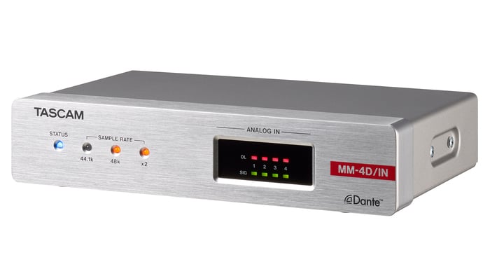 Tascam MM-4D 4-Channel Mic/Line Input Dante Converter