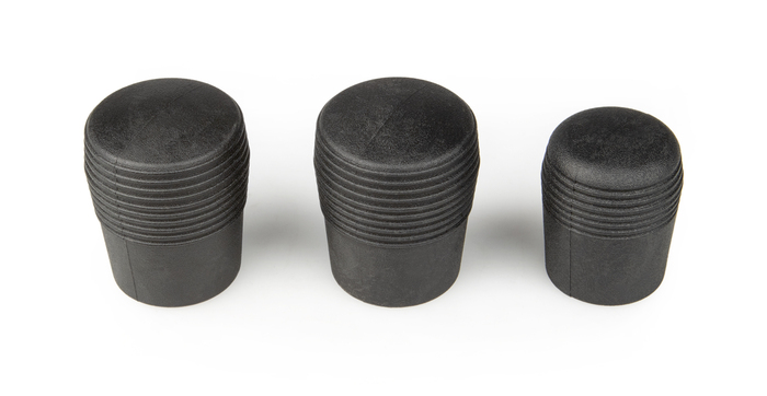 K&M 7.201.300555 Mic Stand Rubber Foot Caps (3 Pack)