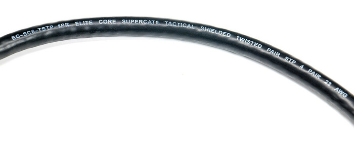 Elite Core SUPERCAT6-S-CS-40 Shielded Tactical CAT6 Terminated Both Ends With CS45 Converta-Shell Connectors 40'