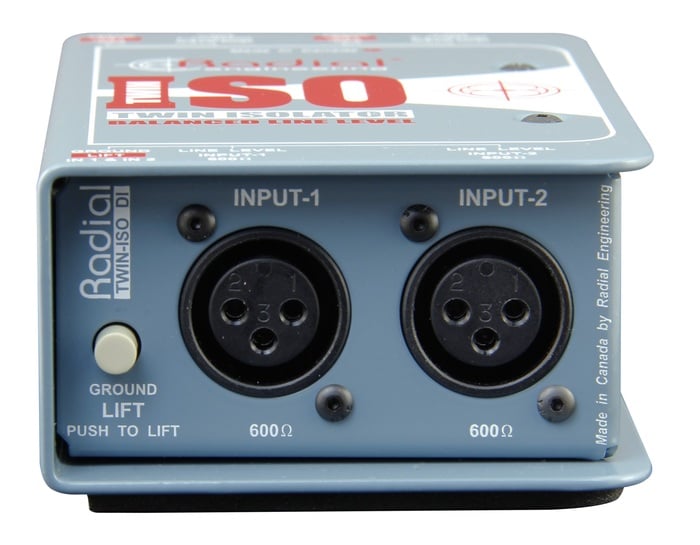 Radial Engineering Twin-Iso Line Level Isolator, Passive 2-Channel Balanced With Jensen Transformers