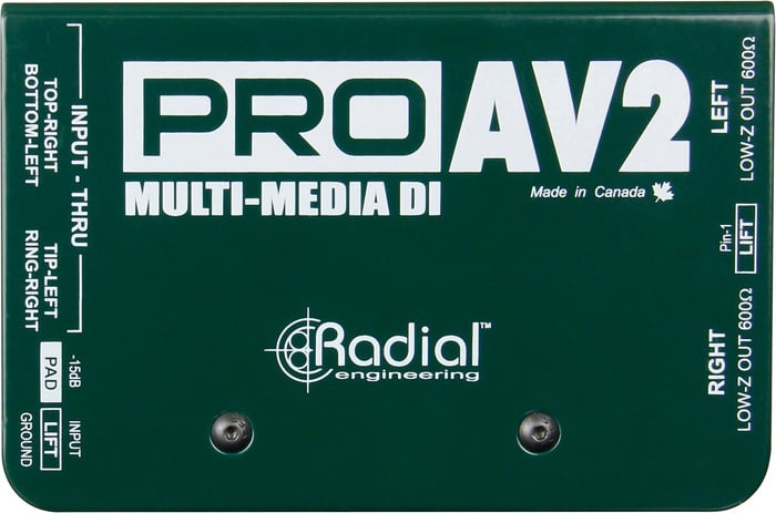 Radial Engineering ProAV2 Stereo Multimedia Direct Box