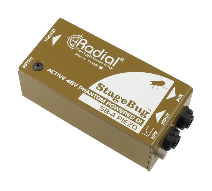 Radial Engineering SB-4 Piezo Compact Active DI For Piezo Pickups, Low-Cut Filter, 48V Phantom