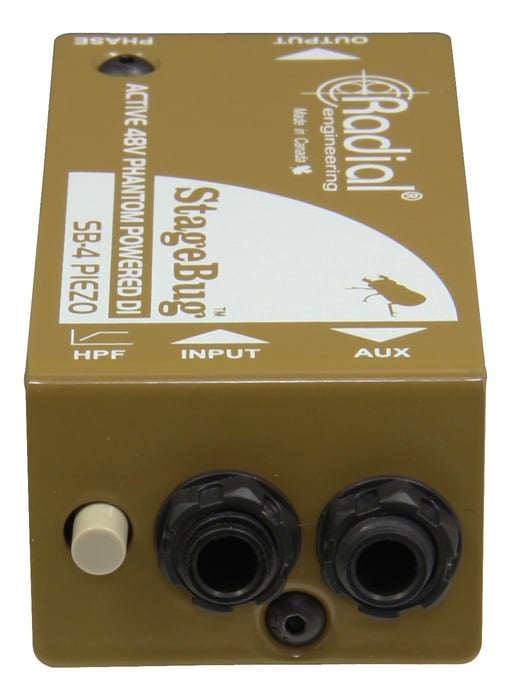 Radial Engineering SB-4 Piezo Compact Active DI For Piezo Pickups, Low-Cut Filter, 48V Phantom