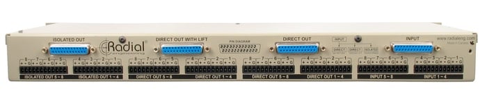 Radial Engineering OX8-j 8-Channel Mic Splitter, Jensen Isolation Transformers, D-Subs And XLRs