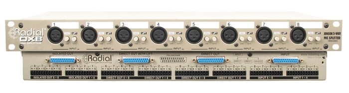 Radial Engineering OX8-j 8-Channel Mic Splitter, Jensen Isolation Transformers, D-Subs And XLRs