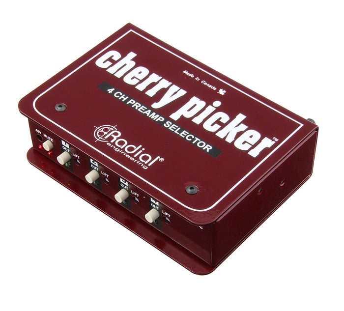 Radial Engineering Cherry Picker Passive 1X4 Selector, Use To Compare 4 Preamps, XLR I/O