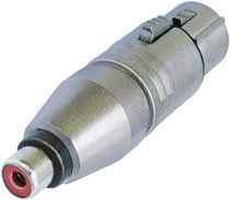Neutrik NA2FPMF Female XLR to Female RCA Connector, Wired NA2FPMF